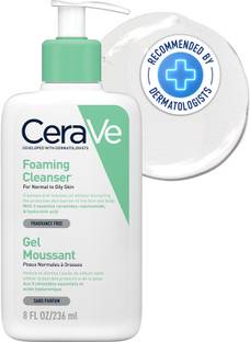 CeraVe Foaming Cleanser  For Oily Skin with Hyaluronic Acid & Niacinamide Face Wash