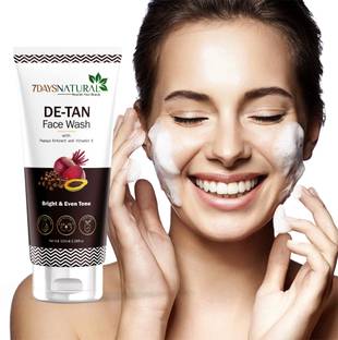 7days natural Brighten & Revive D-Tan  to Lighten Dark Spots & Even Skin Tone(100ml) Face Wash