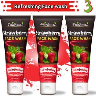 Phillauri Strawberry with Strawberry Extracts | For Normal to Dry Skin | For Hydrating & Glowing Skin Face Wash