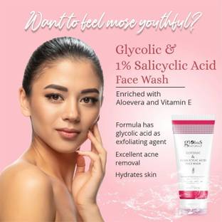 Globus Naturals Pimple Clear Glycolic & Salicylic Acid  Face Wash