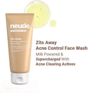 Neude Zits Away Milk Probiotic Acne Conrol Gel  with 2% Salicylic Acid, Neem Face Wash