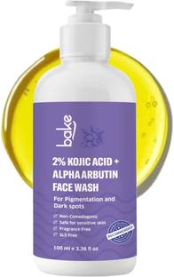 Bake 2% Kojic Acid  with Alpha Arbutin for Pigmentation, Dark Spots & Tan Removal Face Wash