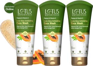 Lotus Botanicals Papaya & Vitamin E Insta Glow Exfoliating Facewash Face Wash