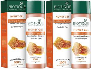 BIOTIQUE Honey Gel Soothe & Nourish Foaming Face Cleanser For All Skin Type, 120ml (Pack Of 2) Face Wash