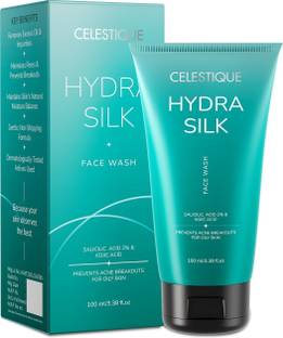 Celestique HydraSylk Oil Control Facewash with Salicylic Acid, Tea Tree & Kojic Acid | Daily Clarifying Gel for Oily and Combination Skin Face Wash