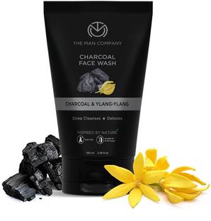 THE MAN COMPANY Charcoal Face wash - Ylang Ylang and Argan Face Wash