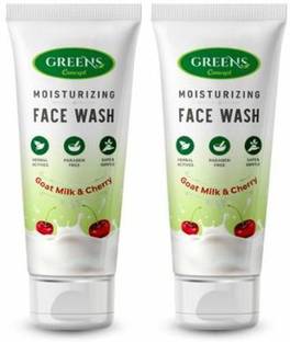 GREENS CONCEPT Goat Milk Moisturizing  - To Enhance Skin Tone, Daily Use, 120ml (Pack of 2) Face Wash