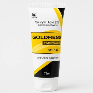 Acwash GOLDRESS Salicylic Acid 2% Facewash for Acne-Prone Skin | Oil Control & Pore Cleanser | pH 5.5 | Dermatologist Recommended | 75ml Face Wash