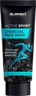 Elemnt Sports Science Active Sport Charcoal Facewash for Men - Brightening, Anti-Pollution, Oil & Acne Control Face Wash
