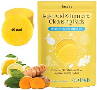 LACASA BEAUTY CARE lacasa Kojic Acid Face Cleansing Pads for Dull Skin & Brightening - 60 Pcs  Face Wash