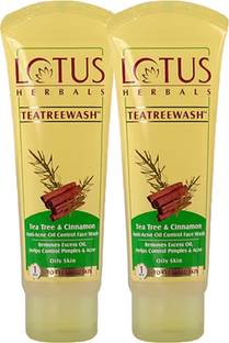 LOTUS HERBALS Tea Tree Oil & Cinnamon Face Wash