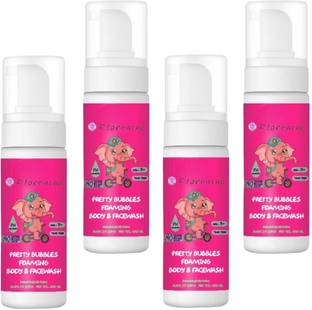 FLORENTHA PRETTY BUBBLES FOAMING BODY & FACEWASH FOR SOFT & SILKY SKIN PACK OF 100ml x 4 Face Wash