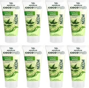 MOSKLIN Cocowalk Clarifying Neem FaceWash For Acne Free Gentle & Clear Skin 100ml x 8 Face Wash