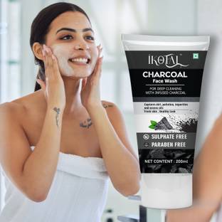 IKOTAL Charcoal  For Acne & Brighter Skin/ Restores Natural Glow / Men Women Face Wash