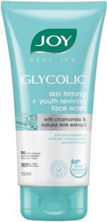 Joy Revivify Glycolic Skin Firming + Youth Reviving  With Natural AHA & Chamomile Extracts - No Parabens, Sulphates Face Wash