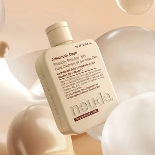 Neude Jelliciously Clean pH 5.5 Face Cleanser Gel for Sensitive Skin with Lactobionic Acid & Lactic Acid Face Wash