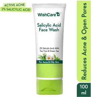 WishCare 2% Salicylic Acid  With Aha, Greentea, Chamomile & TeatreeFor Oil & Acne Control Face Wash