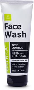 USTRAA  Acne Control - With Neem & Charcoal | Oil control | Prevents Acne Face Wash
