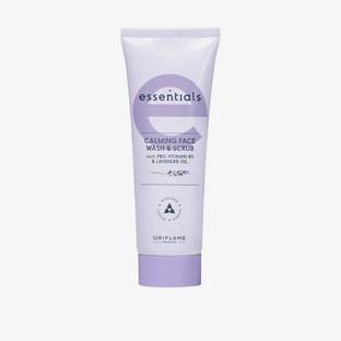 Oriflame Sweden ESSENTIALS Calming  & Scrub with Pro-Vitamin B5 & Lavender Oil Face Wash