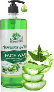 Crystal Care Natural  for Oily Skin & Pimples | Herbal Cleanser with Neem & Aloe Vera | Gentle Daily Acne Control Vitamin C Enriched | Paraben-Free, Sulfate-Free | Suitable for All Skin Types  Face Wash