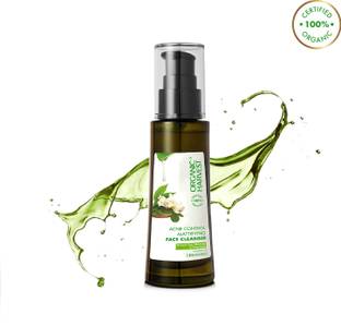 Organic Harvest Acne Control Mattifying Face Cleanser Green Tea, Moringa & Aloe Vera Gel Face Wash