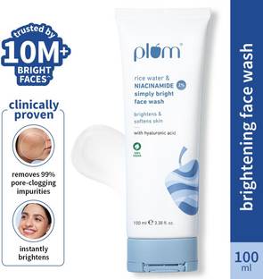 Plum 2% Niacinamide  With Rice Water For Bright, Soft Skin | Gentle, Non-drying Face Wash