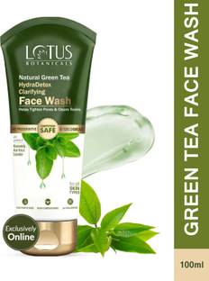 Lotus Botanicals Natural Green Tea HydraDetox Clarifying | Clear Toxins & Tighten Pores Face Wash