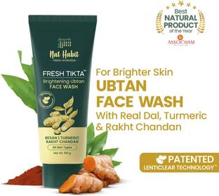 Nat Habit Brightening Ubtan  for Men and Women for Natural Glow Daily Use Face Wash