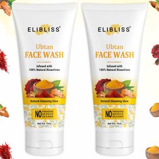 ELIBLISS Ubtan Natural with Turmeric & Saffron for Clean Skin  Pack of 2 Face Wash
