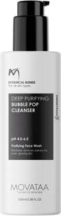 Movataa Deep Purifying Bubble Pop Cleanser  For Dry Skin | Gentle Cleanser, Nourishes, Soothes & Restores Skin Face Wash