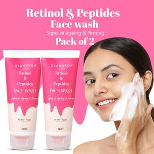 GLAMVEDA Retinol & Peptides Anti Ageing SLS & Paraben Free ( Pack Of 2 ) Face Wash