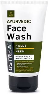 USTRAA Ayurvedic  - Neem & Haldi - Skin Brightening & Deep Cleansing Powers Face Wash