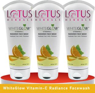 LOTUS HERBALS WhiteGlow Vitamin-C Radiance Facewash ( Pack of 3 ) ( 100gm * 3 ) Face Wash
