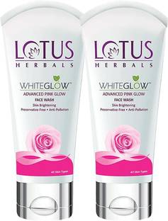 LOTUS HERBALS WhiteGlow Advanced Pink Glow  For Skin Brightening & Gentle Cleansing with Anti-Pollution Property, Preservative Free formula Face Wash