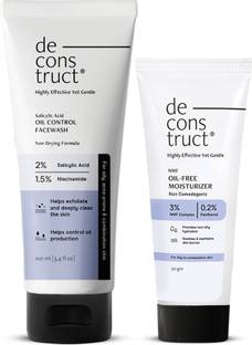 deconstruct Daily Oil Free Cleanse & Hydrate Duo - Oil Control  + Oil- Free Moisturiser Face Wash