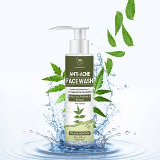 TNW - The Natural Wash Anti-Acne  Infused With Neem Extract, Tea Tree Extract & Salicylic Acid - Reduces Acne, Whiteheads & Blackheads | Pure Natural| For Acne Prone Skin | (100ml) Face Wash