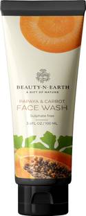 BEAUTYNEARTH Papaya & Carrot Facewash Revives dull skin complexion to lighter, youthful tone Face Wash