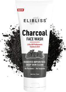 ELIBLISS Charcoal Natural for Oil Control and Pollution Defense  Face Wash