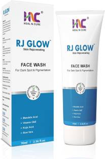 Heal N Cure RJ Glow Super  For Glowing And Brightening Skin | All Skin Types|With Kojic acid, Vitamin C,Fades Dark Spots & Pigmentation |  For Women Face Wash