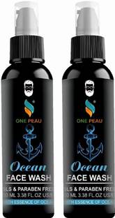 ONE PEAU Ocean for Men, Fights Acne & Pimple, Skin Brightening, All Skin Types Face Wash