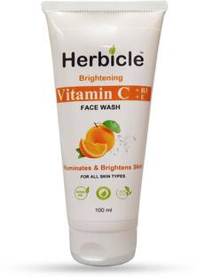 Herbicle Vitamin C + Vitamin B3 + Vitamin E  For Illuminates & Brightens Skin| 100% natural | For All Skin Types | 100 ml Face Wash