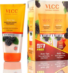 VLCC VLCC एंटी टैन स्किन लाइटनिंग फेस वॉश 2 का पैक फेस वॉश