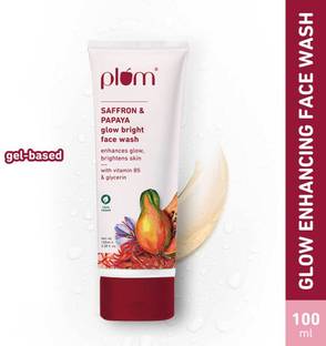 Plum Papaya Glow Bright | With Vitamin B5 & Saffron | Non-Drying, Refreshing Face Wash