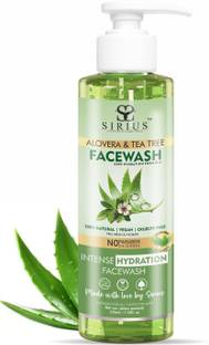 RKG Sirius Khadi Aloevera Tea Tree Facewash - Prevent Acne | Skin Moisturise | Deep Clean & Oil Control  Face Wash