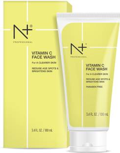 N PLUS Professional Vitamin C FaceWash For Oily to Normal Skin women & men, Hydration, Brightening, Pore Cleansing, Detan, Acne & Sensitive Skin, - No Parabens (100ml) (Pack of 1) Face Wash