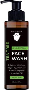 UrbanMooch Tea Tree  | Oil Control | Anti - Acne & Pimples | Clear, Glowing Skin | Paraben & Sulphates Free | For Men | All Skin Types, 100 ml Face Wash