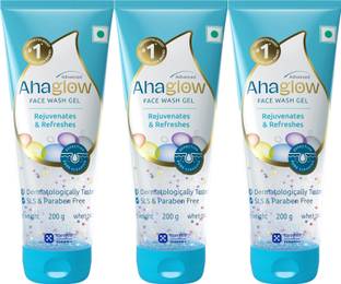 ahaglow Advanced  Gel 200g x Pack of 3 Face Wash
