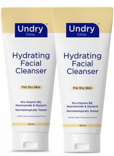 Undry Hydrating Facial Cleanser for Dry Skin Pack of 2 Face Wash