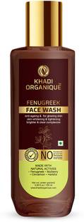 khadi ORGANIQUE Fenugreek face wash Youthful glowing skin, Skin whitening Lightening, Anti-ageing, Brightening Face Wash