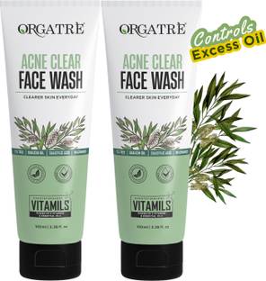 Orgatre Acne Clear  with Tea Tree, Salicylic Acid & Niacinamide for Clear Skin Face Wash